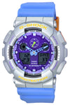 ACasio G-Shock Euphoria Analog Digital Blue Resin Strap Purple Dial Quartz GA-100EU-8A2 Men's Watch