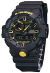 Casio G-Shock Caution Yellow Analog Digital Resin Strap Black Dial Quartz GA-700CY-1A Men's Watch