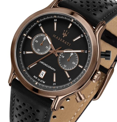 Maserati Epoca 42mm Black Leather Men's Watch - R8871638001