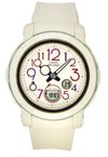 Casio Baby-G Analog Digital Retro Pop Multicolor Resin Strap White Dial Quartz BGA-290PA-7A Women's Watch