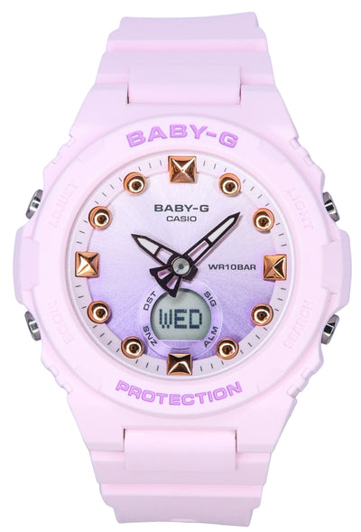 Casio Baby-G Summer Colors Series Analog Digital Pink Resin Strap Quartz BGA-320-4A 100M Women's Watch