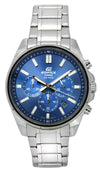Casio Edifice Standard Analog Chronograph Stainless Steel Blue Dial Quartz EFV-650D-2A Men's Watch