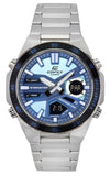 Casio Edifice Analog Digital Stainless Steel Blue Dial Quartz EFV-C110D-2B Men's Watch