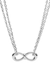 Fossil Infinity Knot Double-Chain Steel Necklace