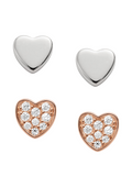 Fossil Earrings Heart Set