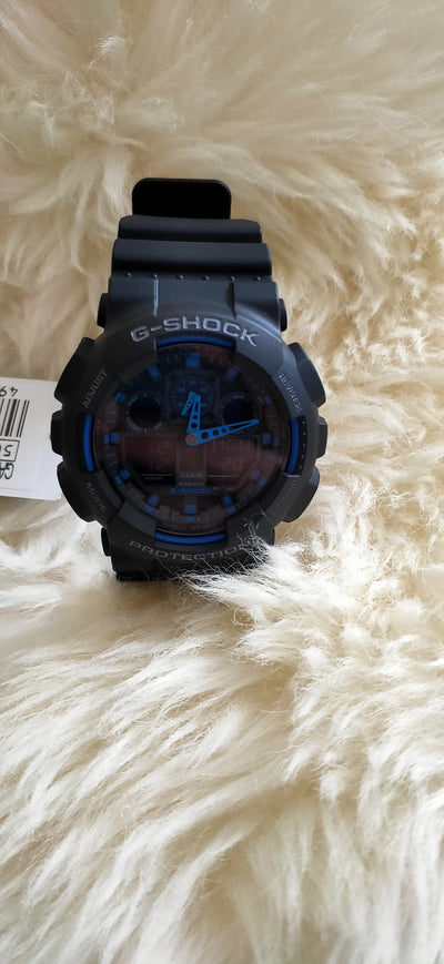 Casio G-Shock World Time Alarm GA-100-1A2 Men's Watch