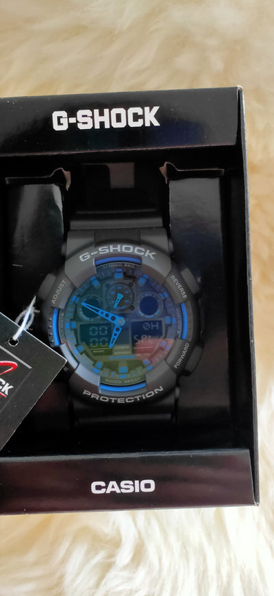 Casio G-Shock World Time Alarm GA-100-1A2 Men's Watch