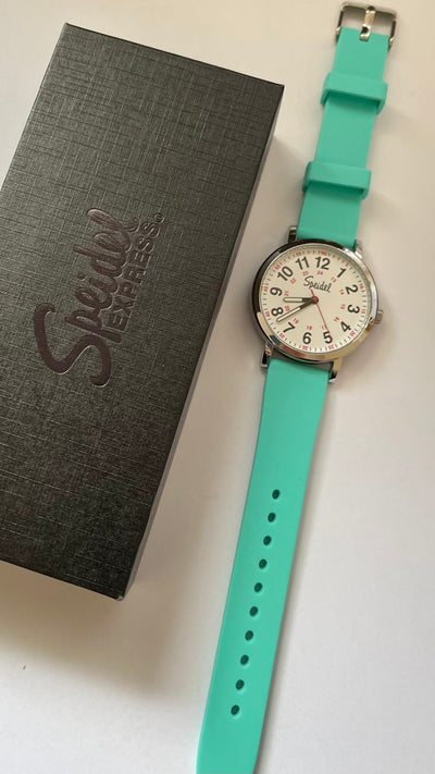 Speidel Original Scrub Watch - Medical Nurse Watch White Teal